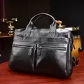 Brand Fashion Designer Leather Messenger Briefcase Men's Business Bags IPad Computer Bags 2023 Hot