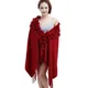 2023 Woman Autumn Winter Cashmere Wool Pashmina Scarf Muffler Wool Shawl With Real Rabbit Fur