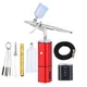 High Pressure Replace Battery Airbrush Compressor Dual Action Spray Mini Hold Beauty Salon Makeup