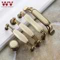 WV Marble Handle Garden Ceramic Ktchen Cabinet Storage Wardrobe Door Handles Dressers Closet