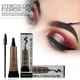 Eyebrow Makeup Henna Gel Black Brown Waterproof Durable Liquid Tint Brush Sets Tattoo Paint Kit