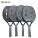 Hoowan Blackshark Racket Beach Tennis Carbon 3K 12K 18K Professional Beach Tennis Racket Solid Black