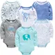 Kavkas Baby Boys Girls Bodysuit 6 PCS 3 PCS Long Sleeve 100% Cotton Baby Clothes 0-12 months Newborn