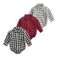 Sanlutoz Plaid Cotton Baby Boys Bodysuits Long Sleeve Baby Clothes Fashion Newborn Bodysuit for Boy