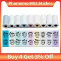 Phomemo Printer Sticker Self-Adhesive M02 Series Printer Paper Sticker Paper Roll Thermal Label for
