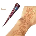 Indian Mehndi Natural Brown Color Henna Paste Cone Women Makeup Finger Feet Body Cream Cone