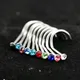 10 Pcs Punk Style Piercing Nose Lip Jewelry Body Jewelry for Man Women Studs 2mm Pick Stainless