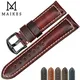 Watchband Watch Accessories Fashion Red Leather Watch Strap For Panerai SEIKO TISSOT Smartwatch