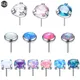 1Pc G23 Titanium Threadless Push In Labret Lip Piercing Opal Crystal Ear Cartilage Helix Tragus Stud