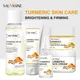 Turmeric Face Skin Care Set Facial Products Kits Anti Acne Lighten Dark Spot Glowing Moisturizing