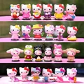 6pcs/lot Hello Kitty My Melody Figure Set 4.5cm Mini Figurines Cake Topper Party Supplies Birthday