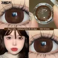 YIMEIXI 2pcs Korean Lenses Color Contact Lenses For Eyes Myopia Lenses Natural Pupils Brown Lenses