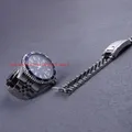 Rolamy 22mm Silver Jubilee Solid Screw link Hollow CurvedEnd Watch Band Bracelets With Oyster