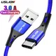 USLION USB Type C Cable Fast Charge Cables For iphone 13 12 11 Pro XR Micro USB Phone Charger Type-C