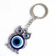 Lucky Owl Greek Turkish Blue Evil Eye Key Chain Car Key Pendant Animal Fashion Keychain Holder Bag