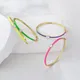 HECHENG Love Heart Bangle Candy Bracelet for Women Girls Rose Neon Green Enamel Bracelet Gold