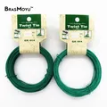 BRASMOYU 1PCS 12/15m Plant Twist Tie Garden Wire Green Cable Tie Coated Wire Garden Bonsai Outlet