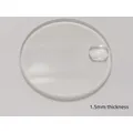 1.5mm Thick Date Window Watch Glass Round Flat Mineral Timepiece Crystal with Bubble Magnifier