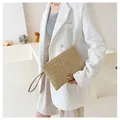 Straw Clutch Purses For Women New Summer Beach Handbags Wedding Envelope Wallet Simple Casual