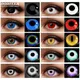 D'ORELLA 1 Pair(2pcs) Colored Contact Lenses For Eyes Cosplay Colored Lenses Blue Contact Lenses