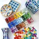 50pcs Assorted Color Mosaic Tiles Stained Glass Bulk Art Craft Supplies for DIY Projects Home