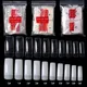 Fake False Nails Kit 500 Tips Kit Full Half French Acrylic ABS for Manicure Fingers Set C Smile