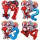 Spidey And His Amazing Friends Theme Kids 1st Number Balloon Set Birthday Party Supplies Baby Shower