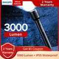 Philips Bright Flashlight 3000 Lumen Rechargeable Flashlights with 6000mAh Battery IP55 Waterproof