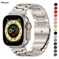 Stainless Steel Strap For Apple Watch Band 49mm 45mm 41mm 40mm 44mm Metal correa Bracelet iwatch