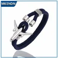 MKENDN Airport Fashion Men Women Airplane Anchor Bracelets Charm Rope Chain Paracord aviation life