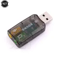 Portable External Usb To 3.5mm Mic Headphone Jack Stereo Headset 3d Sound Card Audio Adapter New