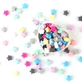 Keep&Grow 10pcs Baby Silicone Beads Colourful star BPA Free Baby Nursing Chewable Teething Beads