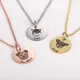 Personalized Pet Photo Disc Necklace For Women Tiny Cat Name Pendant Necklaces Custom Animal 316L