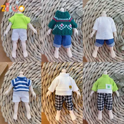 1/8 Doll Clothes for 15cm-17cm Bjd Doll Suit for Boys Girls Toys Doll Dress Up Suit Doll Accessories