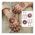 Brown Henna Tattoo Stickers for Hand Mehndi Henna Temporary Tattoos Body Art Tatoo Waterproof for