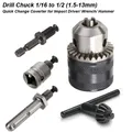 1.5-13mm Converter 1/2"-20UNF Key Drill Chuck Thread Quick Change Adapter SDS 1/4" Hex Impact Driver