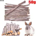 50g Hamster Rabbit Teeth Grinding Natural Apple Tree Stick Minerals Molar Stone Toys for Chinchilla