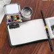 Portable Mini Empty 10/16 Grid Watercolor Box Watercolor Palette Travel Painting Sketch Moisturizing