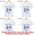 Disney Lilo & Stitch Happy Birthday Kids T-shirt Girls Clothes 1 2 3 4 5 6 7 8 9 Years Boys Funny T