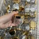 20/50/100pcs 10g/1oz/2oz Pots Cosmetic Travel Bottle Gold Lids Clear Transparent Mini Empty Box Nail