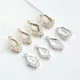 5Pcs Gold/Silver Flatback Frames Design Charms For Nails Shiny Zircon Luxury Hollow Frames DIY