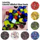 1.5oz/42g Colorful Millefiori Mosaic Tiles Glass Fusion Tile Thousand Flower Beads Cylinder Shape