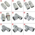 1Pcs N Type Tee Type 3Way Splitter Connector L16 N to N Male Female 90 Degree Right Angle Water