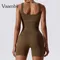 Jumpsuit Suits For Fitness Ribbed Gym Set Seamless Workout Sets Tracksuits Fitness Gym Clothing For