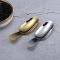 Mini Stainless Steel Spoons Kitchen Spice Condiment Spoon Sugar Tea Coffee Scoop Short Handle Wood