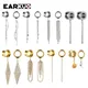 EARKUO Popular Stainless Steel Square Bar Chains Dangle Ear Plugs Piercing Gauges Tunnels Body