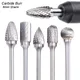 Tungsten Carbide Burrs Set 1/4inch 6mm Shank Carving Bit Double Cutter Rotary File Super Hard for