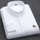 Large size Full Men's Shirts 100% Pure Cotton Oxford business Casual Shirt soft slim fit formal