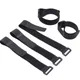 10Pcs Self Adhesive Reusable Cable Tie Nylon Fastener Hook and Loop Strap Cord Ties PC TV Organizer