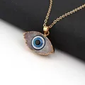 Bohemian Vintage Turkish Evil Eye Pendant Necklace Fashion Clavicle Chain Statement Long Necklace